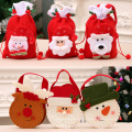 Santa Gift Bag Candy  Snowflake Crisp Drawstring  Merry XMAS Tree Decor For Home New Year 2021 Christmas Eve Apple Bag